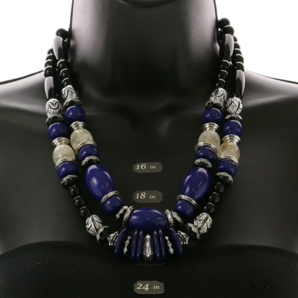 Statement Necklace Colorful & Silver NWT - Picture 2 of 2